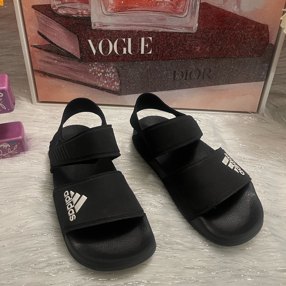 Adidas Black Comfort Slides